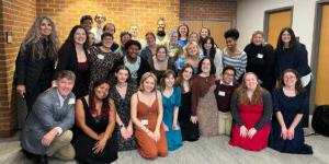 Voice students and faculty pose for a group photo at Virginia chapter of the NATS competition